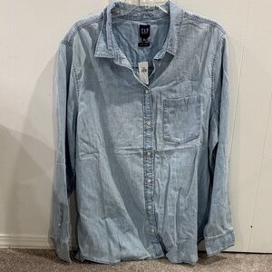 GAP Soft Blue Button-Up Shirt